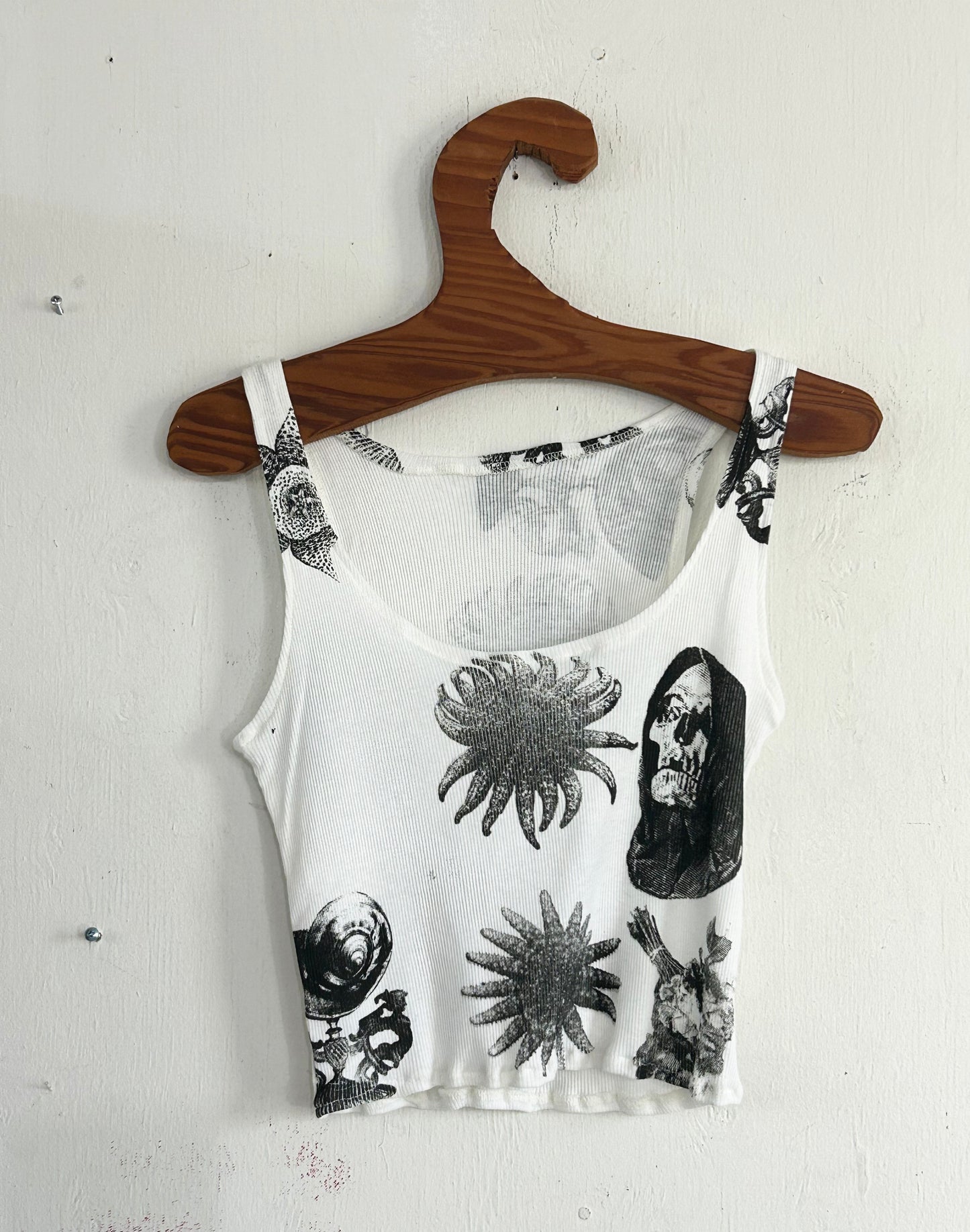 Hand Printed Ribbed Tank