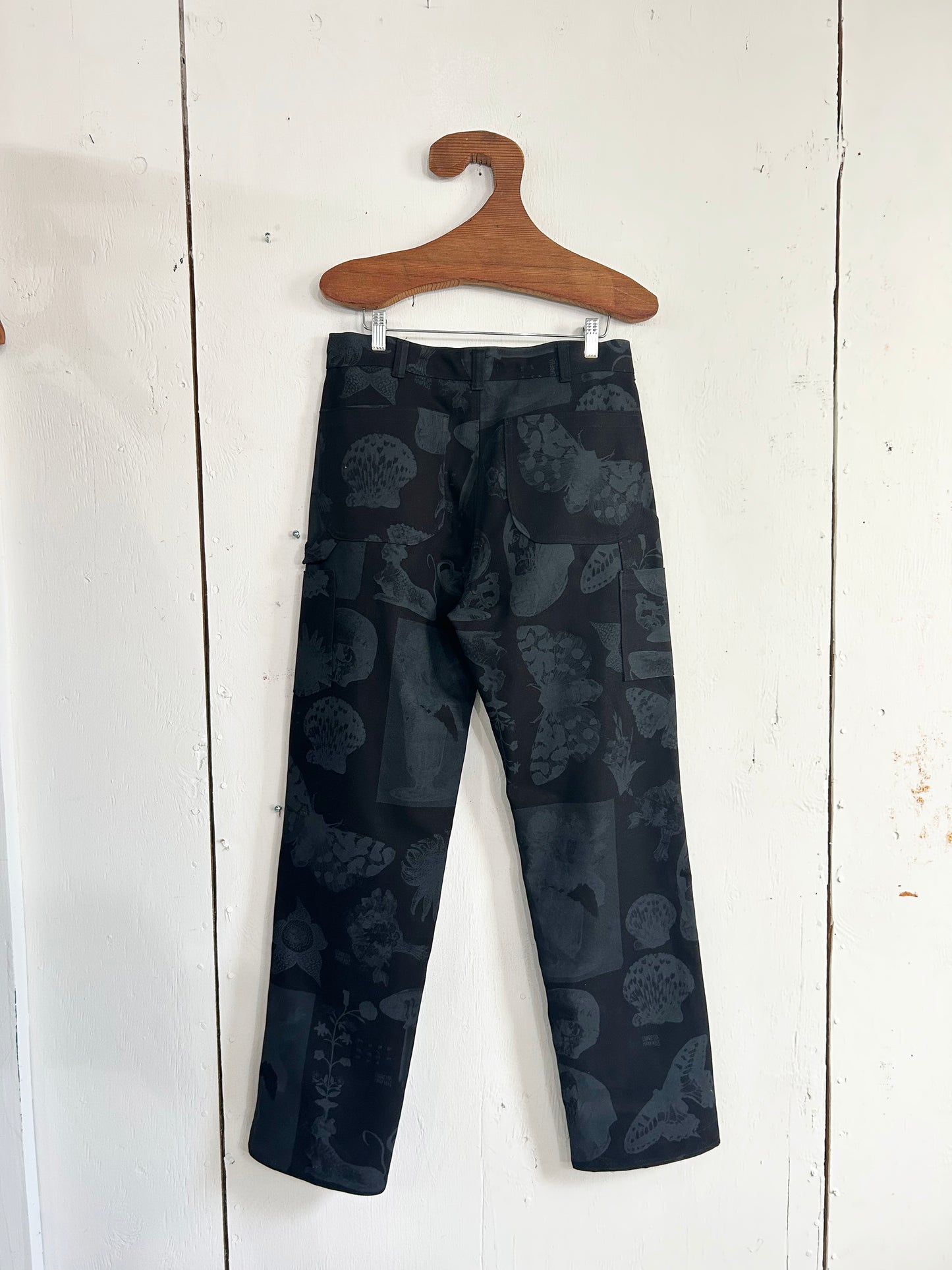 Secret Print, Double Knee Black Canvas Pants