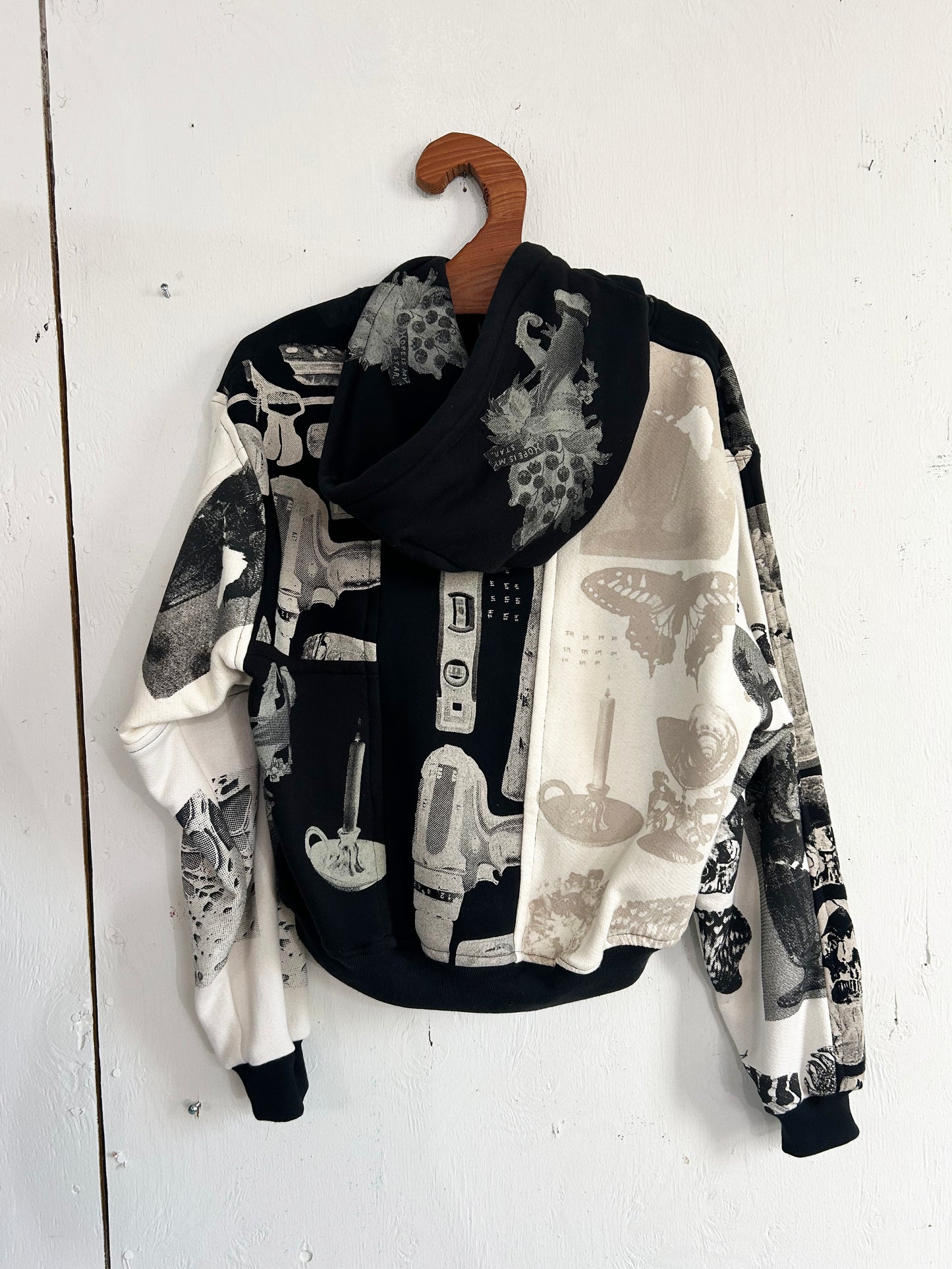Patchwork Zip Up Hoodie