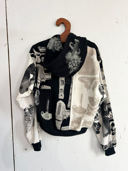 Patchwork Zip Up Hoodie