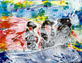 Penguins in the Vibrant Sea