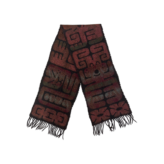 Glyph Scarf Burgundy