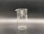 French Press Glass Replacement, a cylindrical clear glass beaker with a small pouring spout.