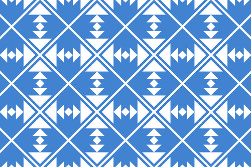 BIG CITY BLEND SUBSCRIPTION packaging with a blue background and a repeating white geometric pattern of triangles arranged in diamonds.