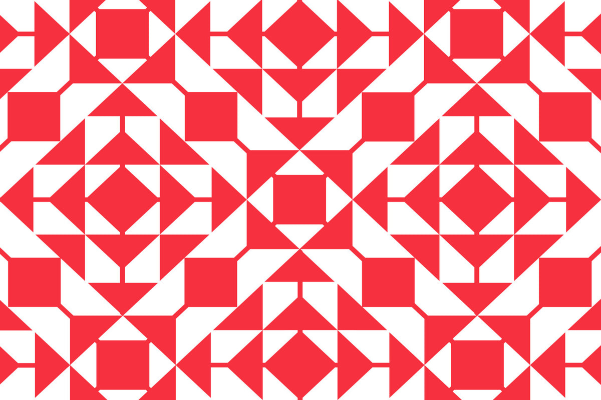 A repeating geometric pattern of red and white triangles and diamonds for the GRACELAND SUBSCRIPTION.