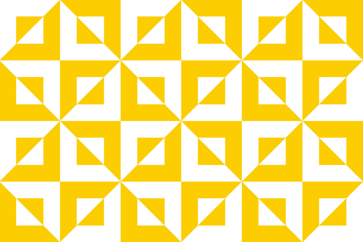 A geometric pattern of repeating yellow and white squares containing smaller triangles for the PEEL SESSIONS SUBSCRIPTION.